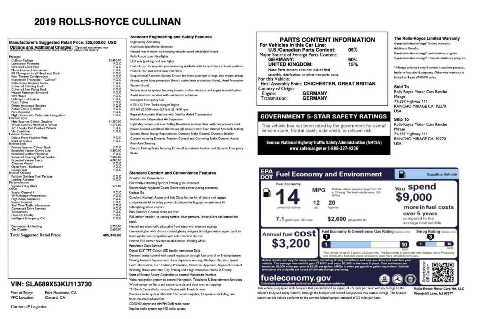 Used 2019 Rolls-Royce Cullinan image 75