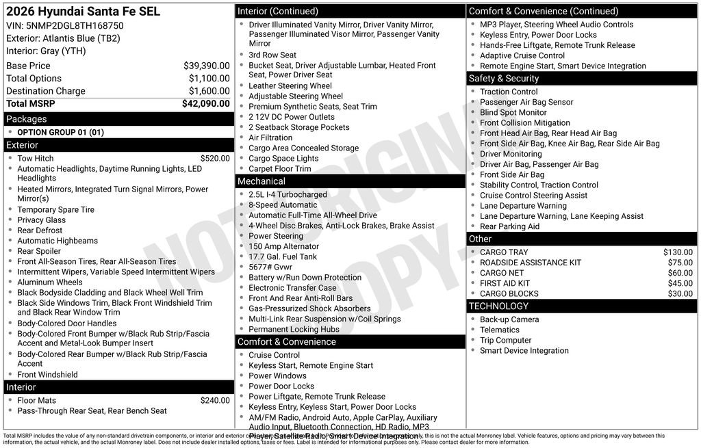 New 2026 Hyundai Santa Fe SEL image 4