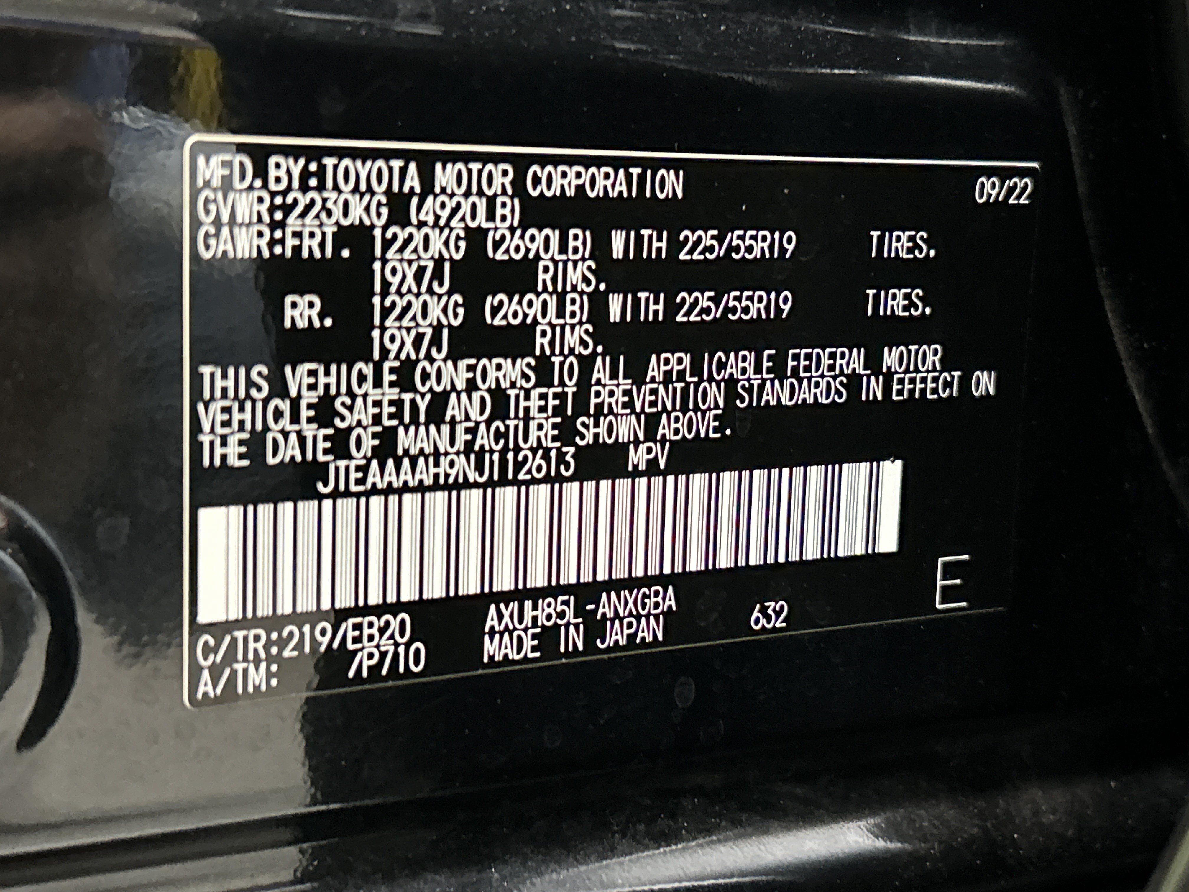 Certified 2022 Toyota Venza XLE AWD/4WD image 36