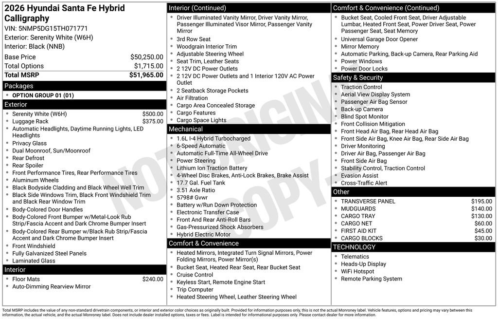 New 2026 Hyundai Santa Fe Calligraphy image 35