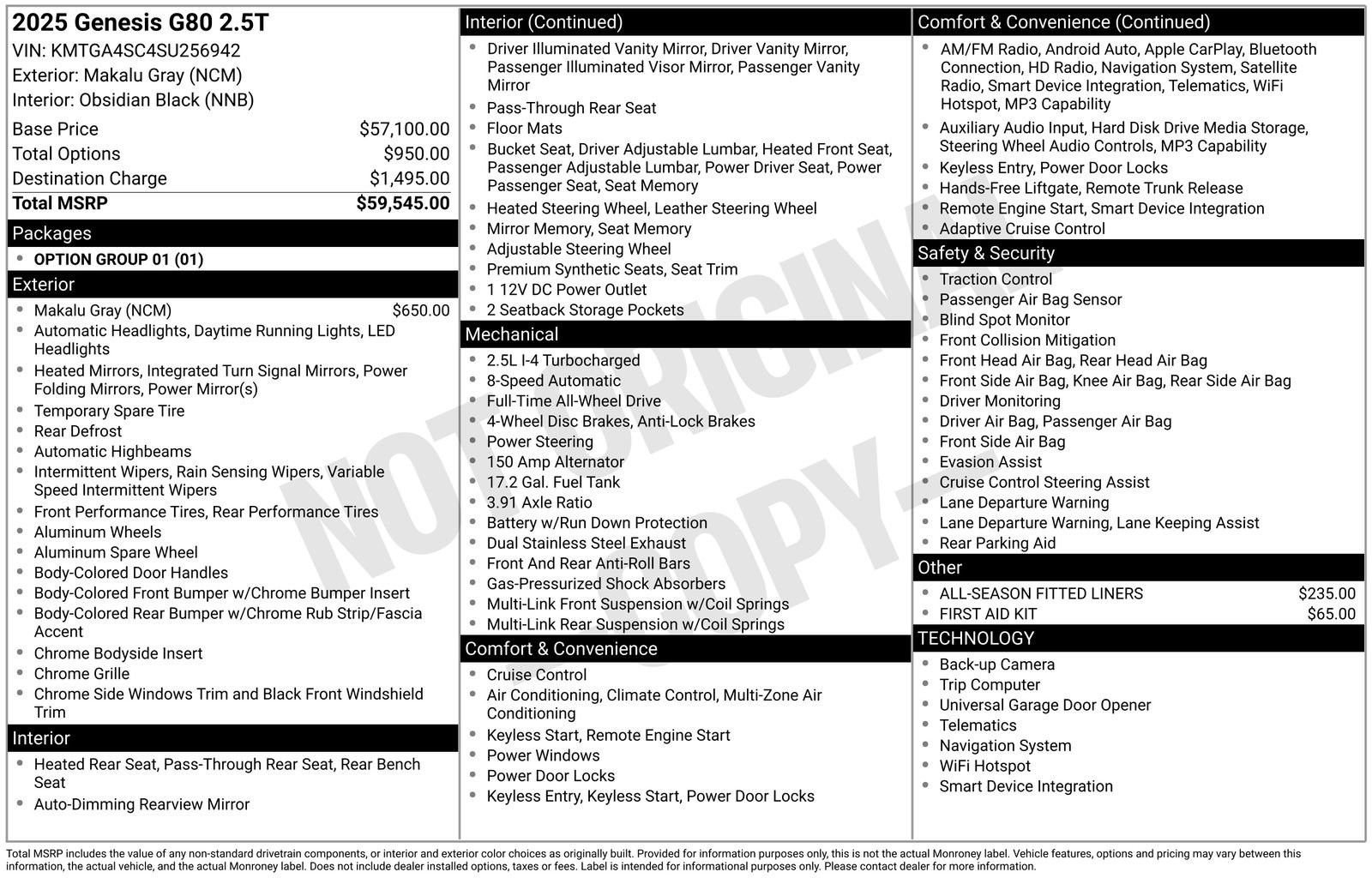 Used 2025 Genesis G80 2.5T image 34