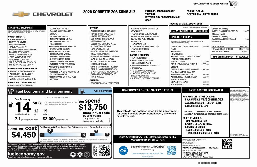 New 2026 Chevrolet Corvette Z06 image 4