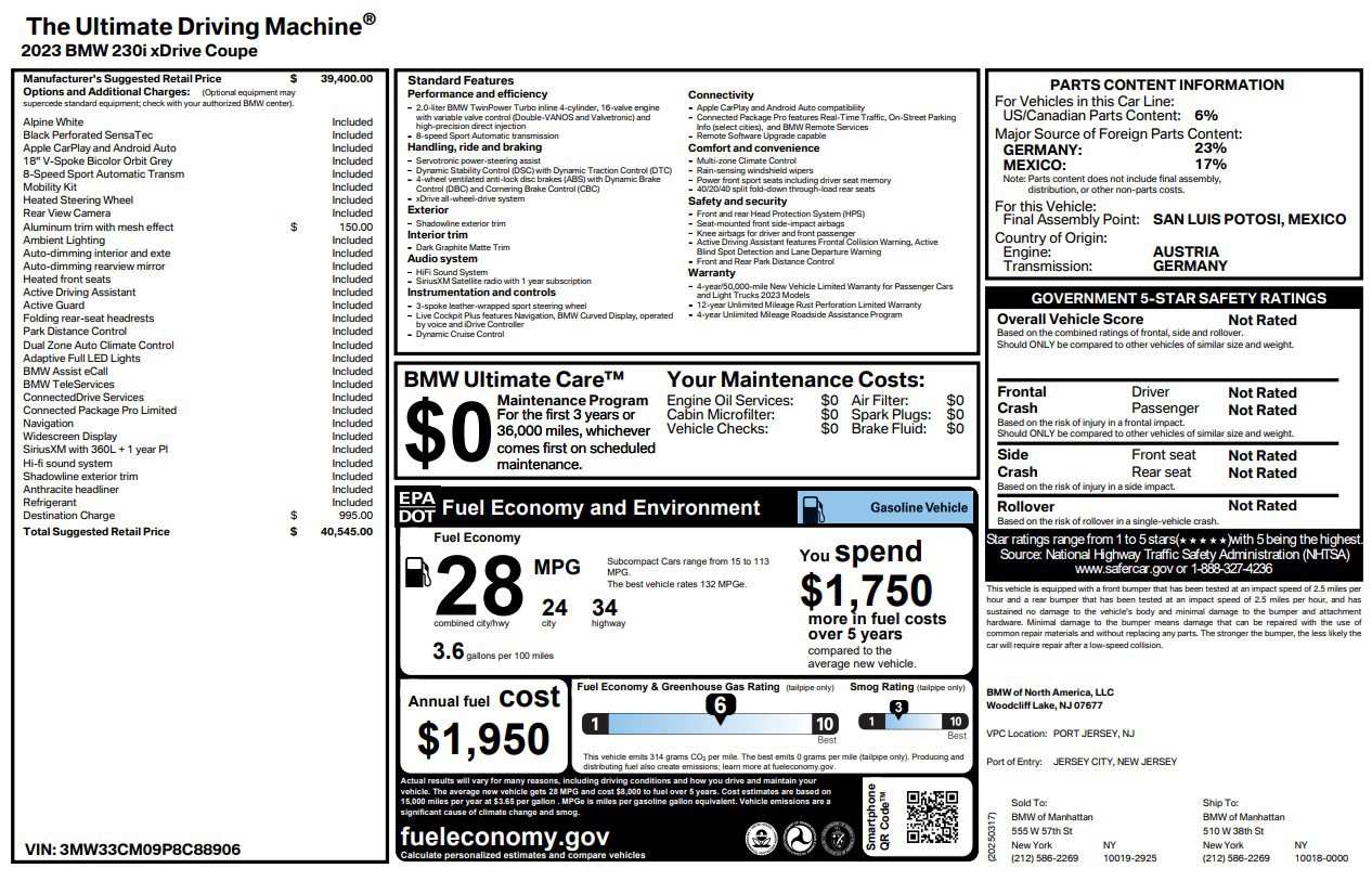 Used 2023 BMW 230i xDrive Coupe video 1