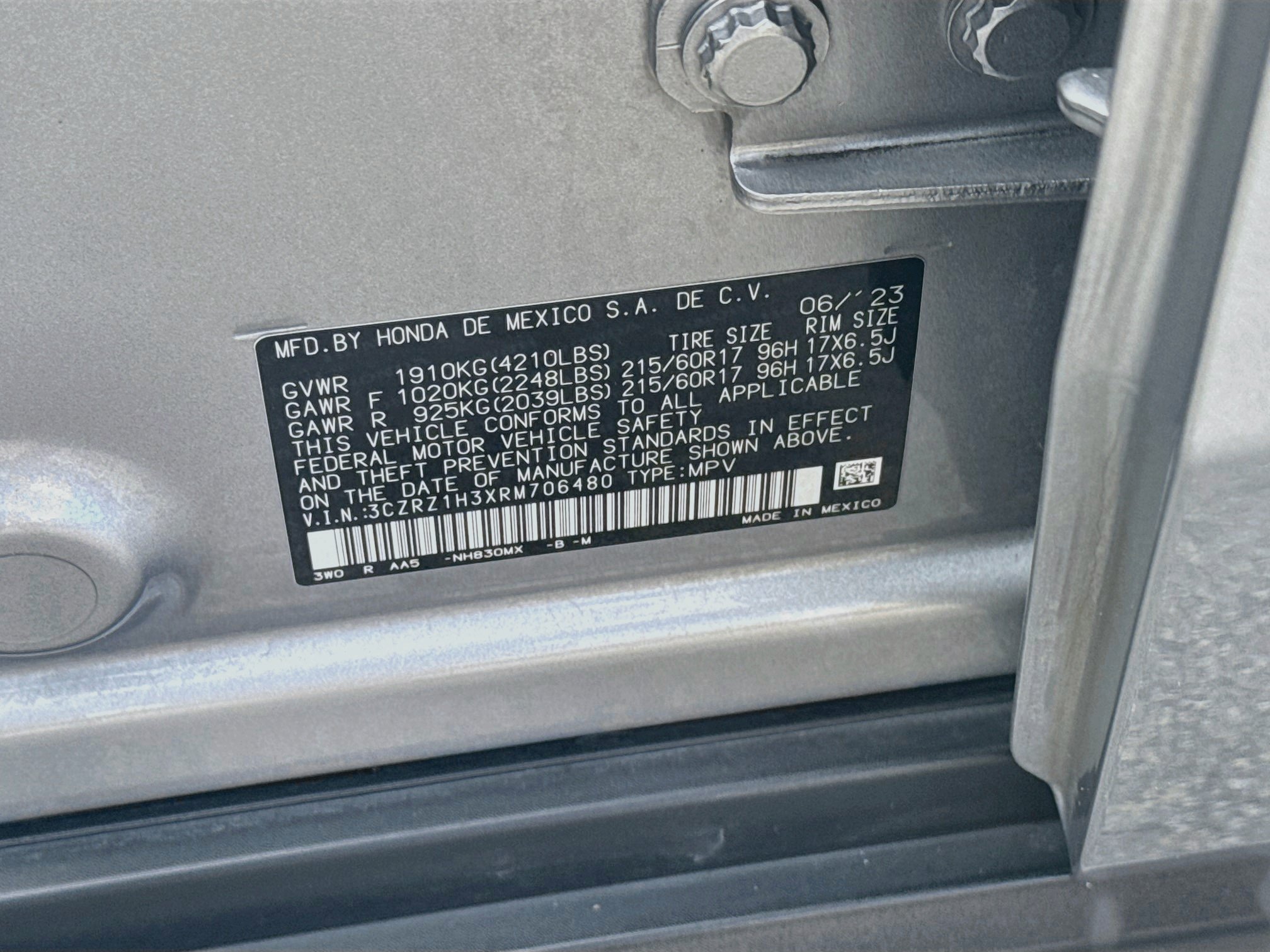 Certified 2024 Honda HR-V LX image 36