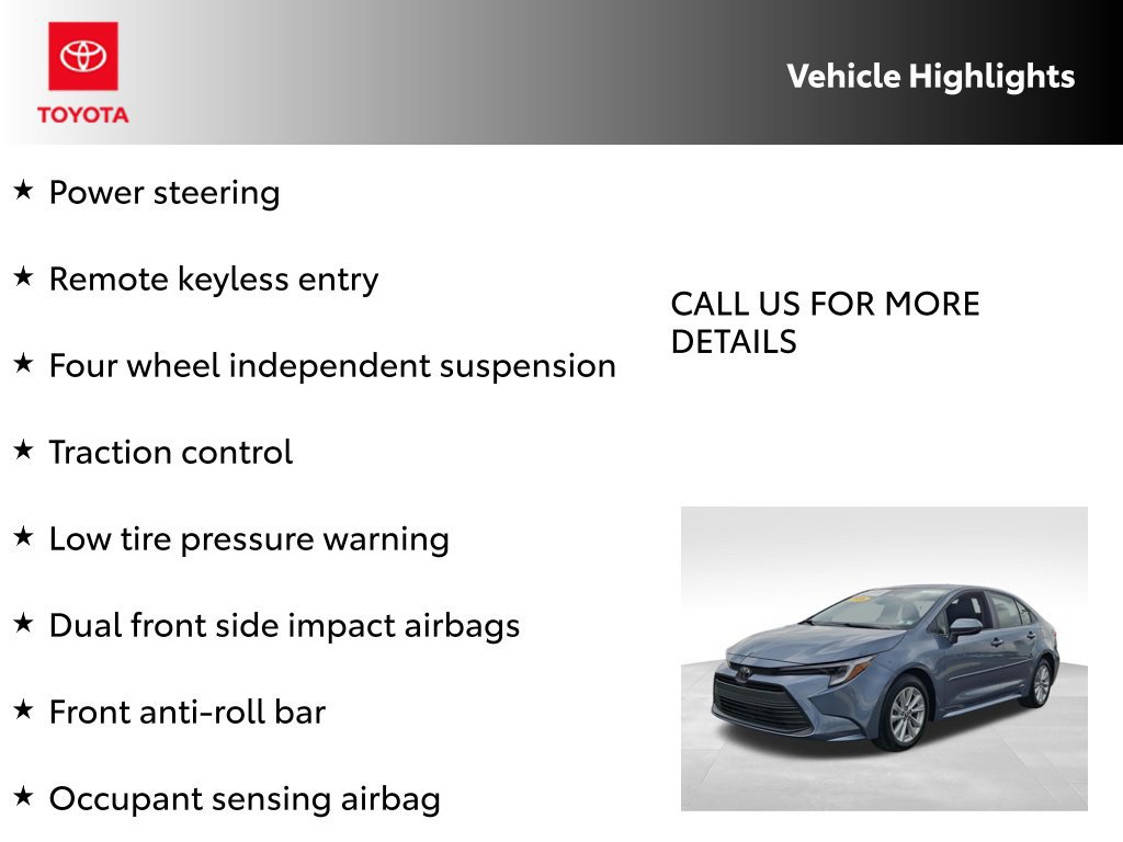 Certified 2026 Toyota Corolla LE w/ LE Premium Package AWD/4WD image 13