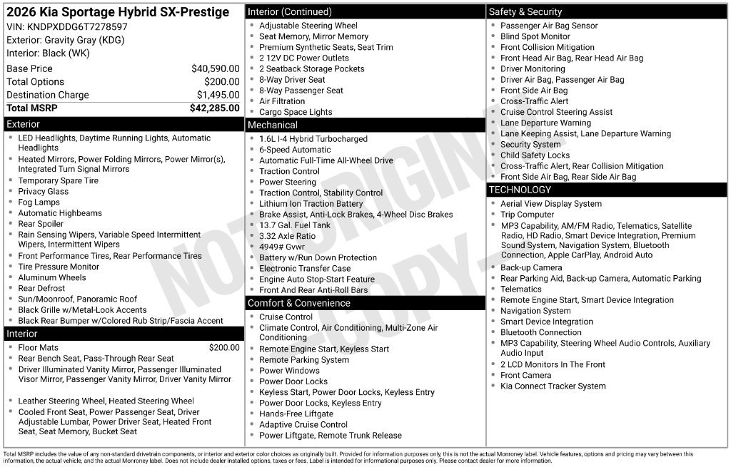 Certified 2026 Kia Sportage SX Prestige AWD/4WD image 15