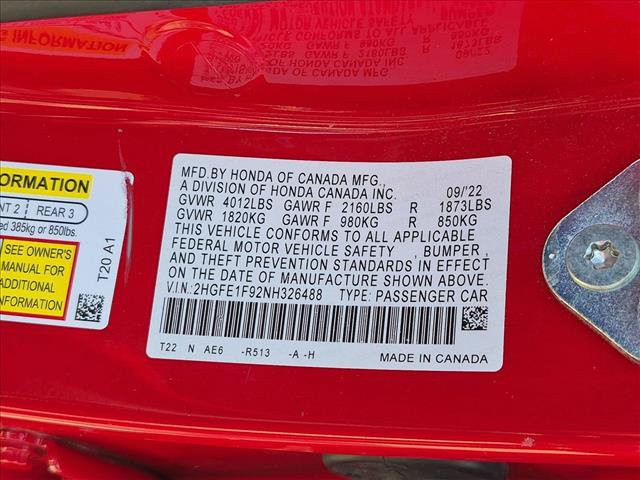 Certified 2022 Honda Civic Touring image 24
