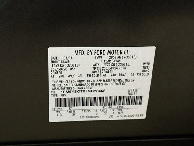 Used 2018 Ford Explorer Sport w/ Equipment Group 401A image 35