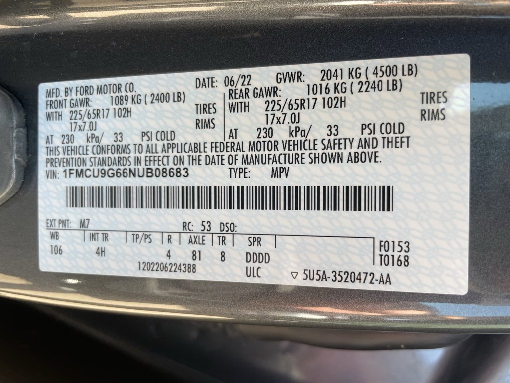 Used 2022 Ford Escape SE image 43