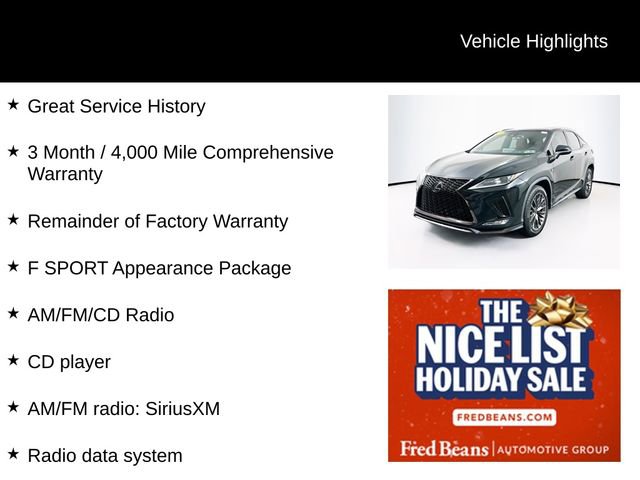 Used 2022 Lexus RX 350 F Sport image 3