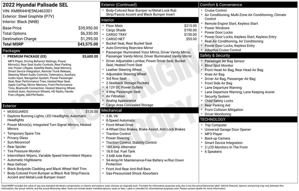 Used 2022 Hyundai Palisade SEL w/ Premium Package FWD image 4