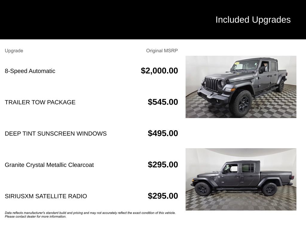 Used 2021 Jeep Gladiator Sport w/ Trailer Tow Package image 6