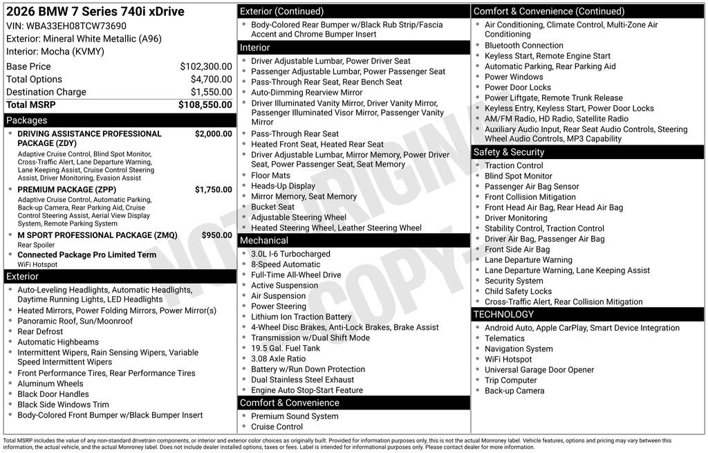Used 2026 BMW 740i xDrive AWD/4WD image 6