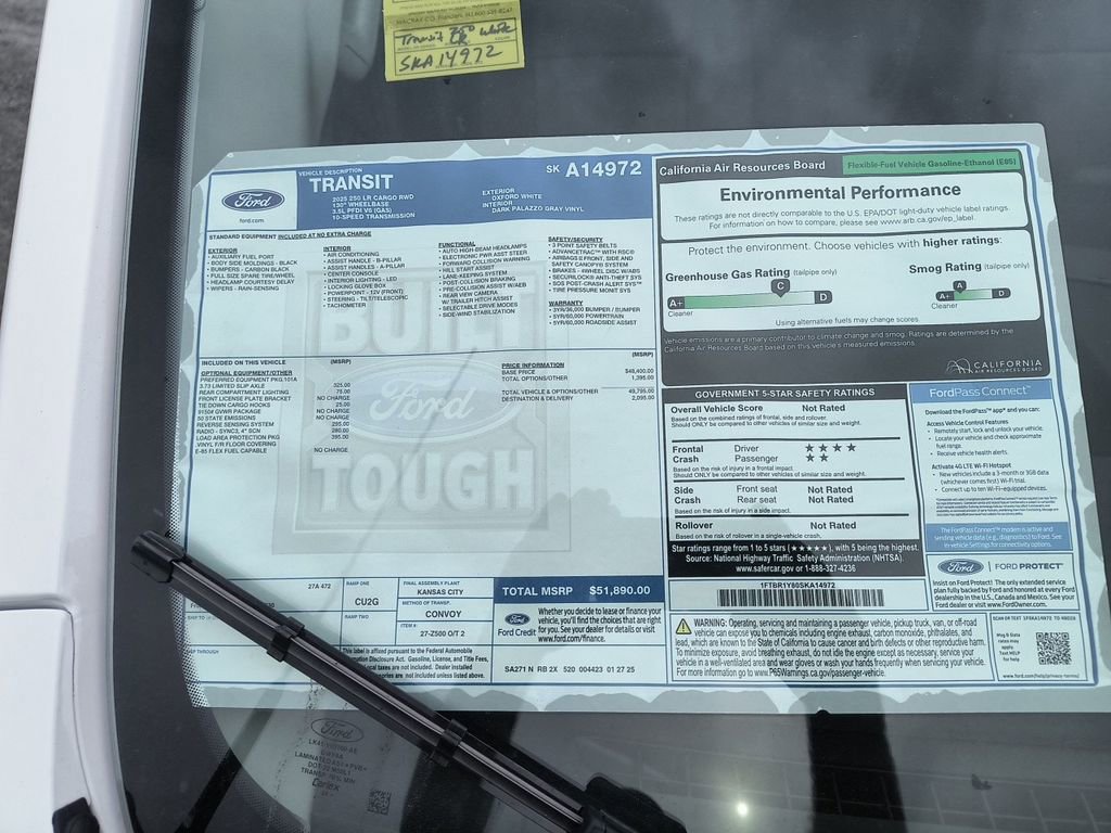 New 2025 Ford Transit 250 Low Roof w/ Load Area Protection Package image 31