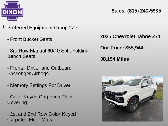 Used 2025 Chevrolet Tahoe Z71 AWD/4WD image 4