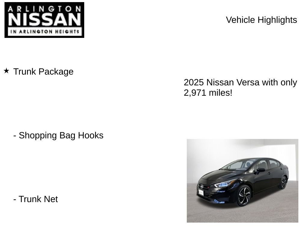 Certified 2025 Nissan Versa SR w/ Trunk Package image 7