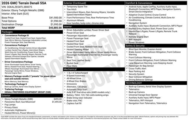 New 2026 GMC Terrain Denali image 24