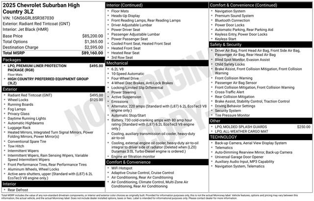 Used 2025 Chevrolet Suburban High Country AWD/4WD image 7