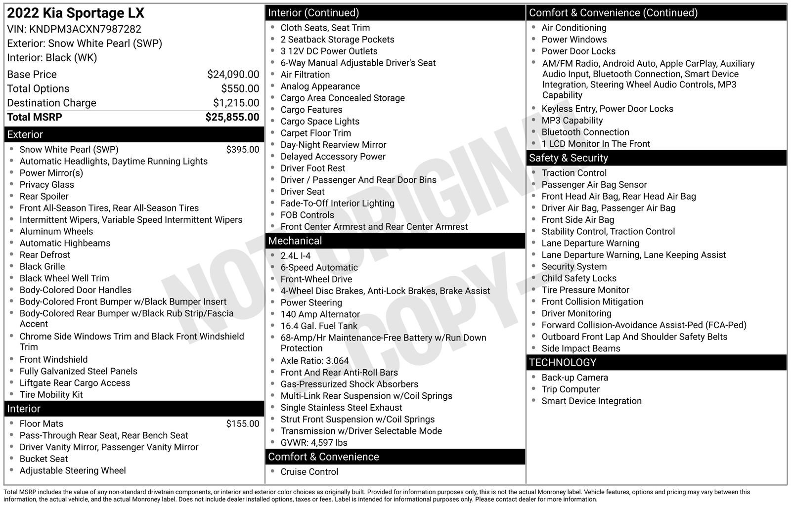 Certified 2022 Kia Sportage LX FWD image 29