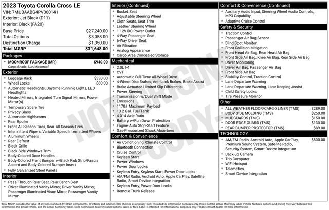 Certified 2023 Toyota Corolla Cross LE w/ Moonroof Package image 35