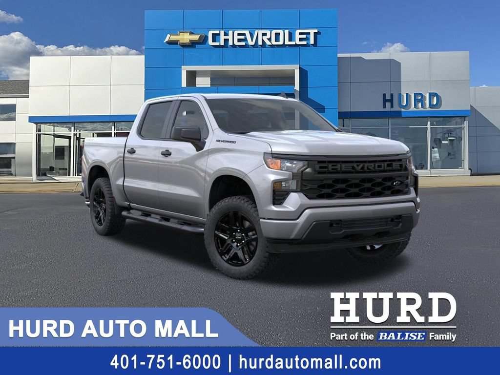 New 2026 Chevrolet Silverado 1500 Custom w/ Turbomax Blackout Package AWD/4WD image 1