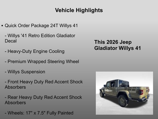 New 2026 Jeep Gladiator Willys AWD/4WD image 36