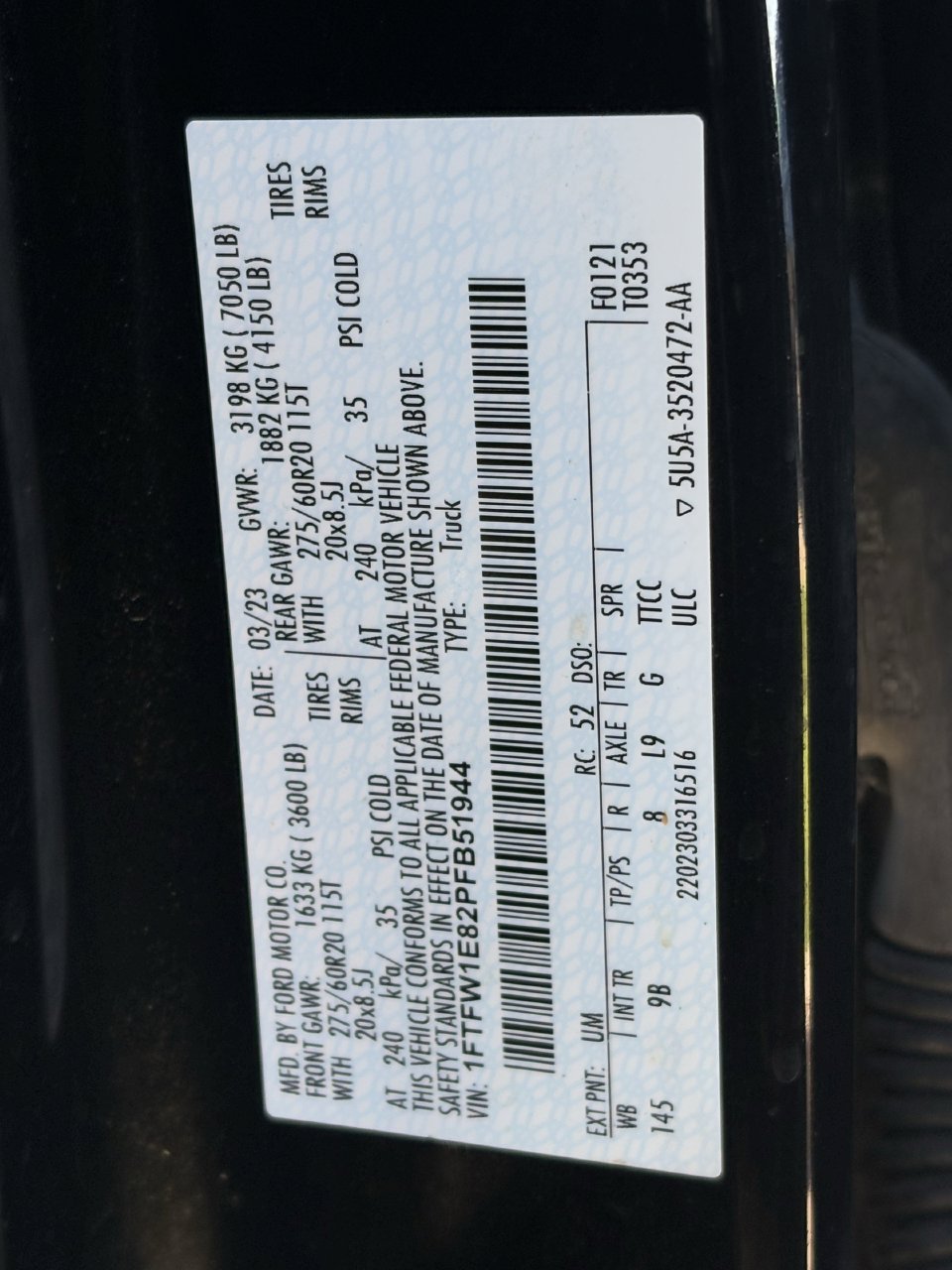 Used 2023 Ford F150 Platinum w/ Equipment Group 701A High AWD/4WD image 34