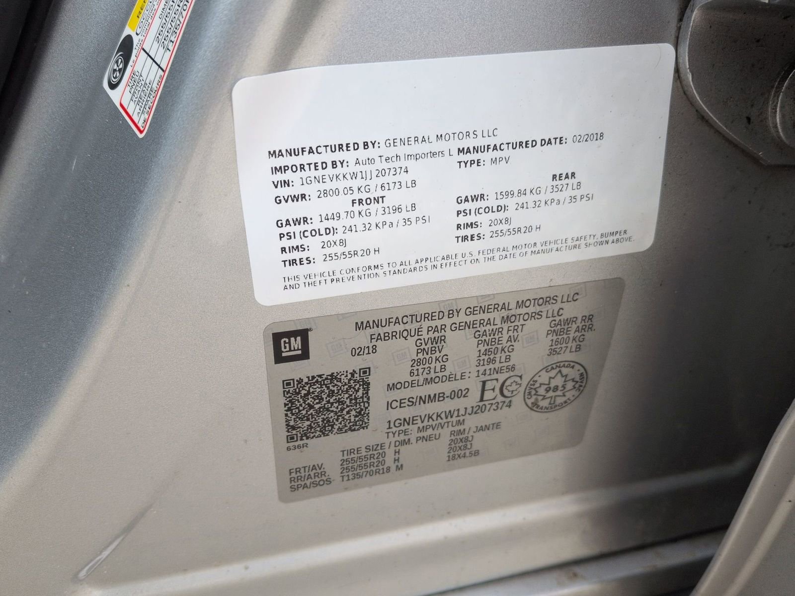 Used 2018 Chevrolet Traverse High Country w/ LPO, Floor Liner Package image 40