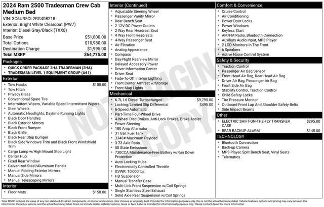 New 2024 RAM 2500 Tradesman image 39