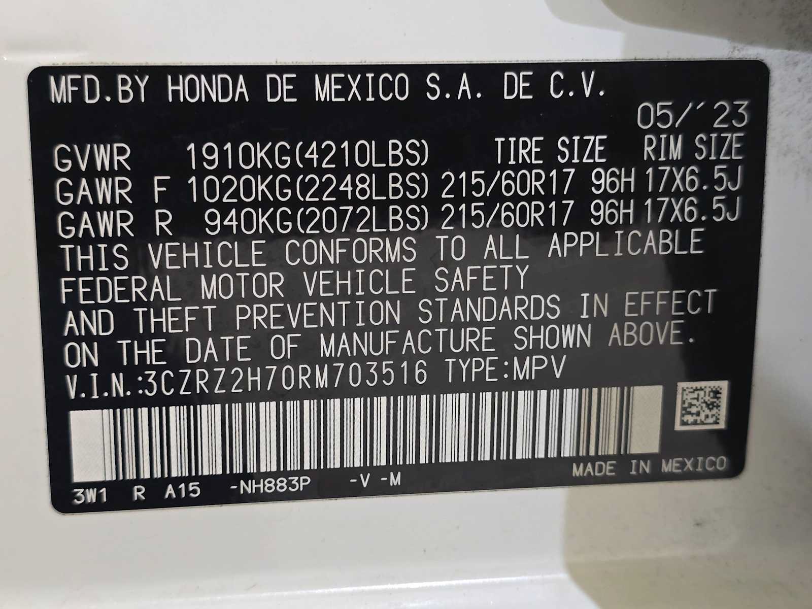 Used 2024 Honda HR-V EX-L image 34