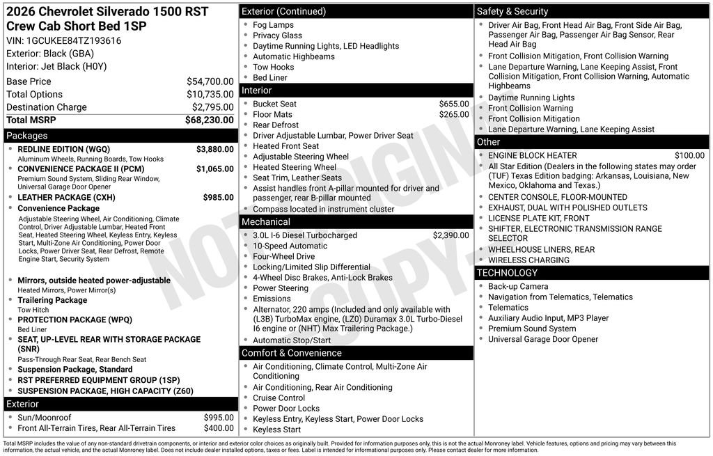 New 2026 Chevrolet Silverado 1500 RST w/ Redline Edition image 34