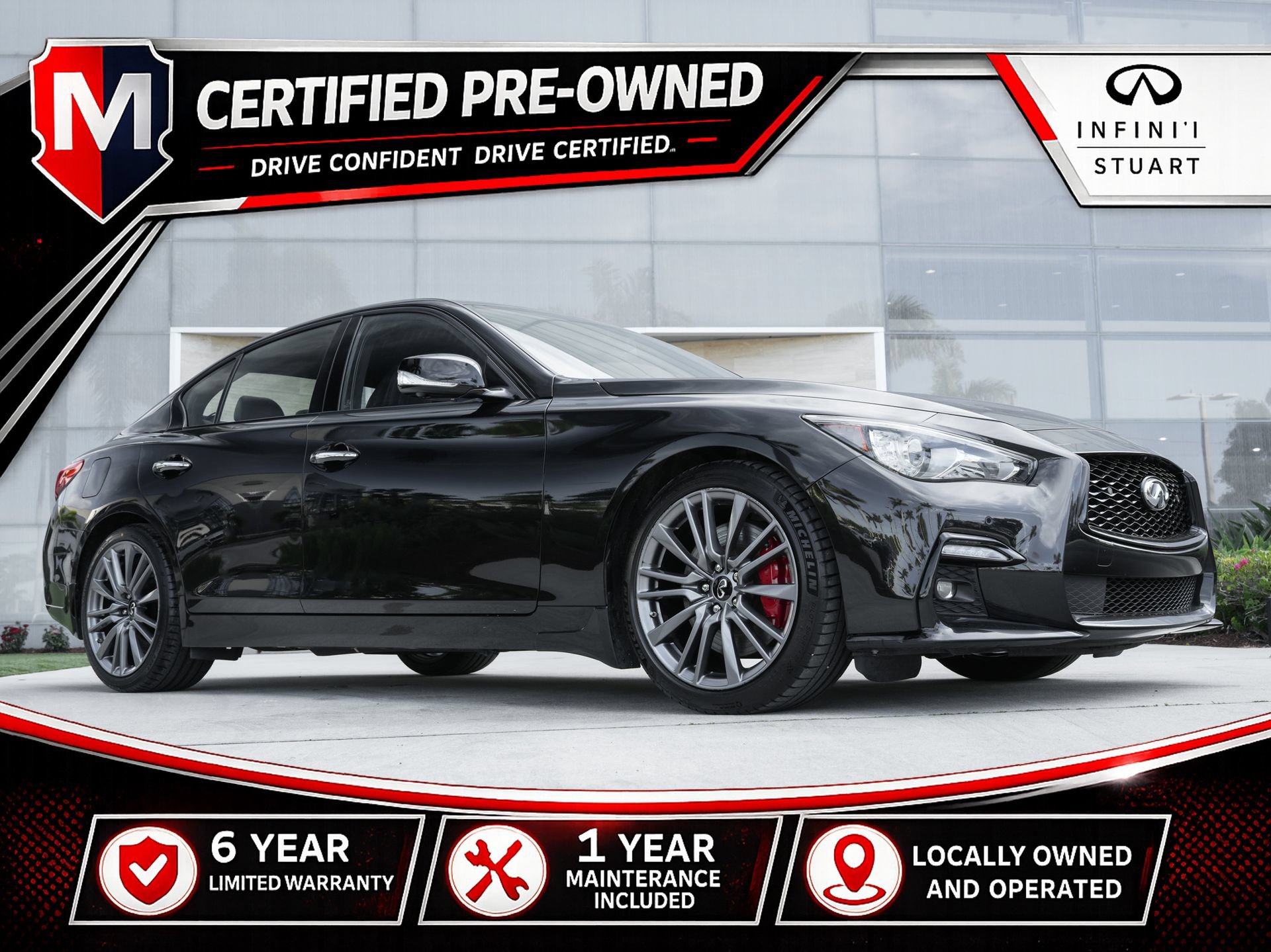 Certified 2023 INFINITI Q50 Red Sport 400