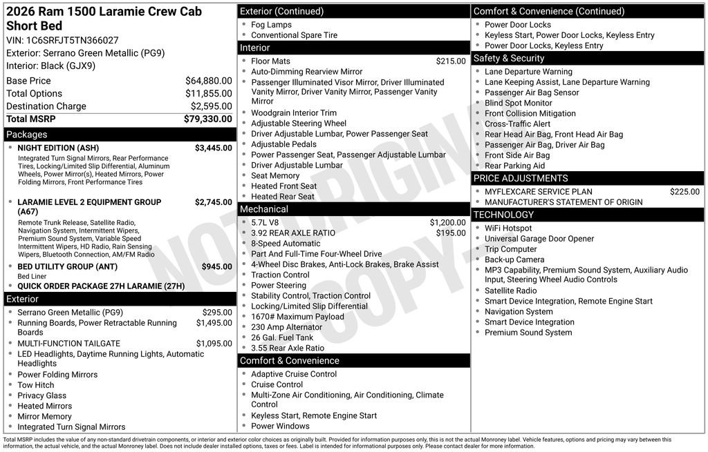 New 2026 RAM 1500 Laramie w/ Night Edition AWD/4WD image 9