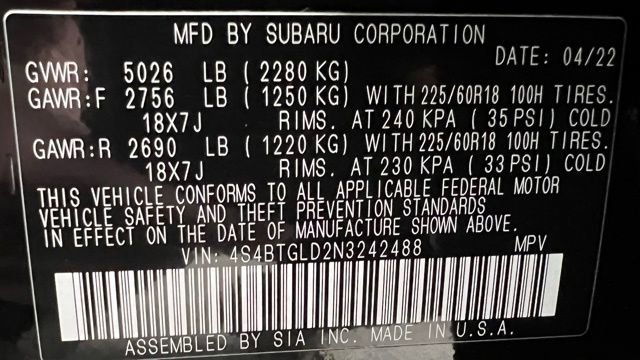 Used 2022 Subaru Outback Onyx Edition XT w/ Popular Package #2 AWD/4WD image 62