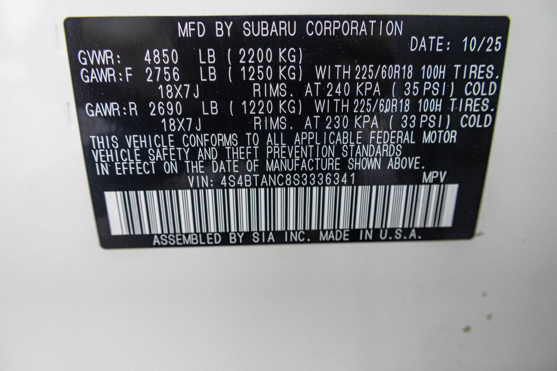 Used 2025 Subaru Outback Limited image 56