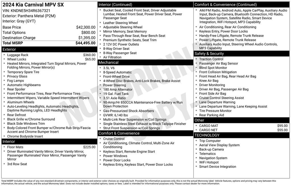 Used 2024 Kia Carnival SX image 46