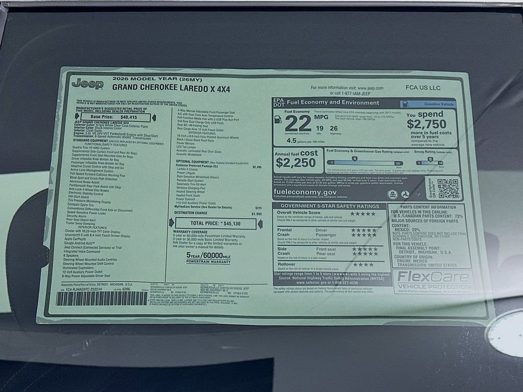 New 2026 Jeep Grand Cherokee Laredo X image 21