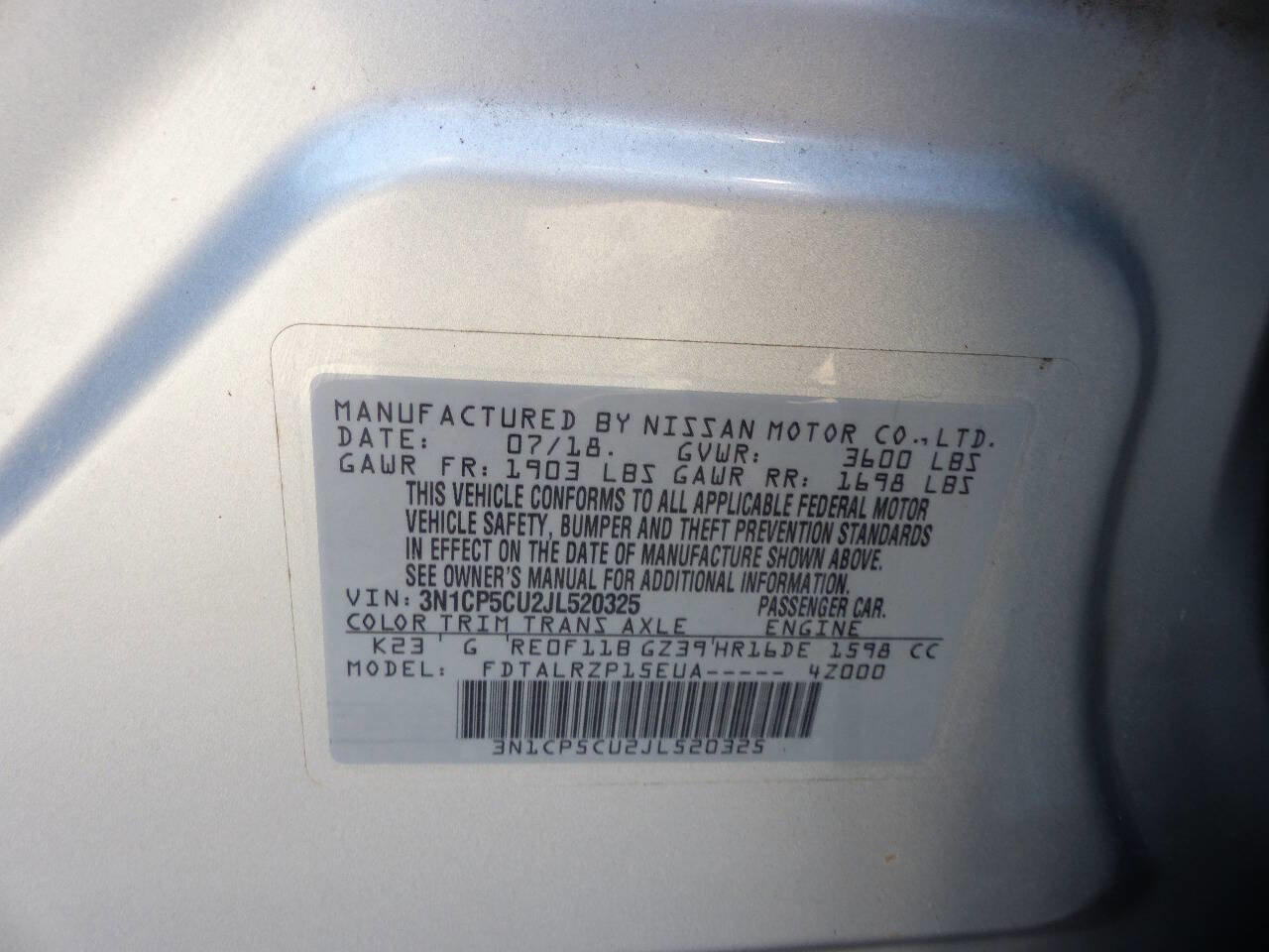 Used 2018 Nissan Kicks S FWD image 16