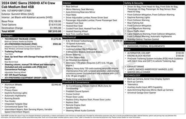 Used 2024 GMC Sierra 2500 AT4 w/ Technology Package image 2