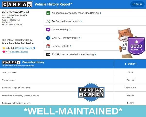 Used 2010 Honda Civic EX image 4