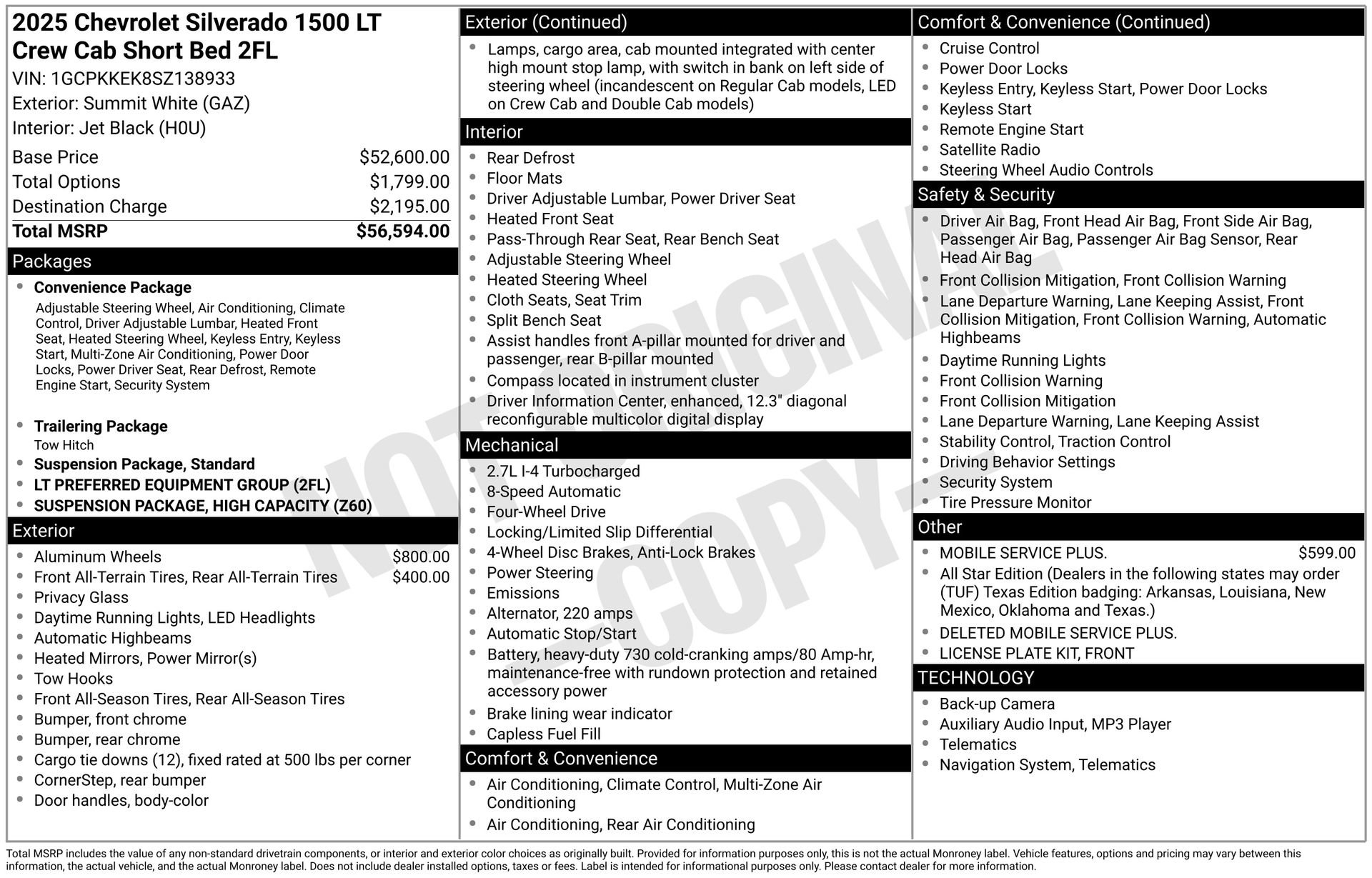 New 2025 Chevrolet Silverado 1500 LT AWD/4WD image 3