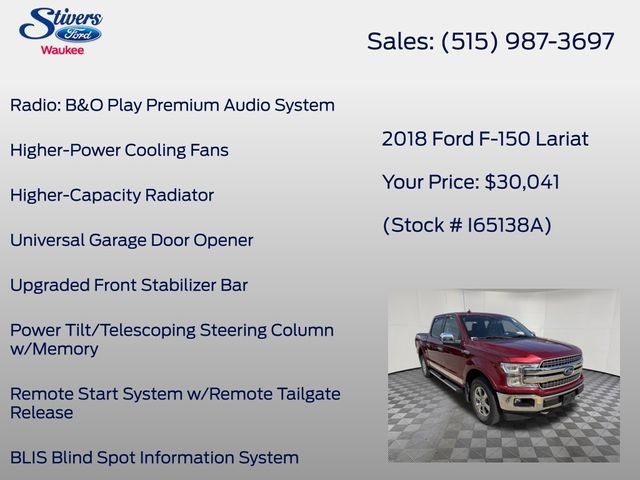Used 2018 Ford F150 Lariat w/ Equipment Group 502A Luxury AWD/4WD image 26