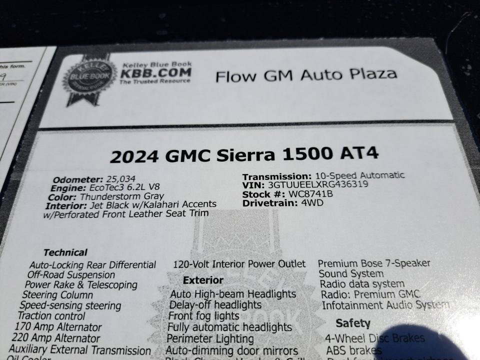 Used 2024 GMC Sierra 1500 AT4 w/ Technology Package AWD/4WD image 35