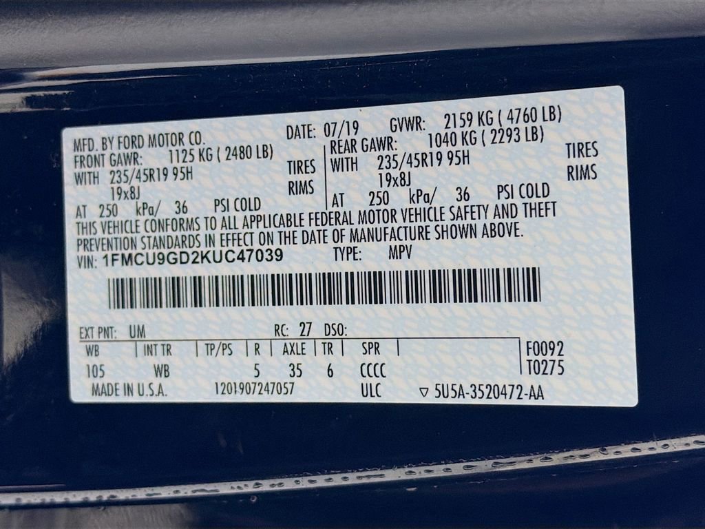 Used 2019 Ford Escape SE image 30