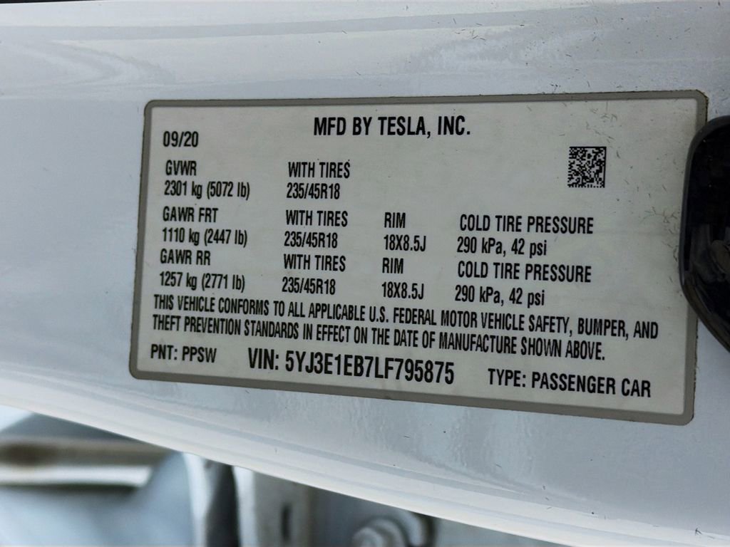 Used 2020 Tesla Model 3 Long Range image 39