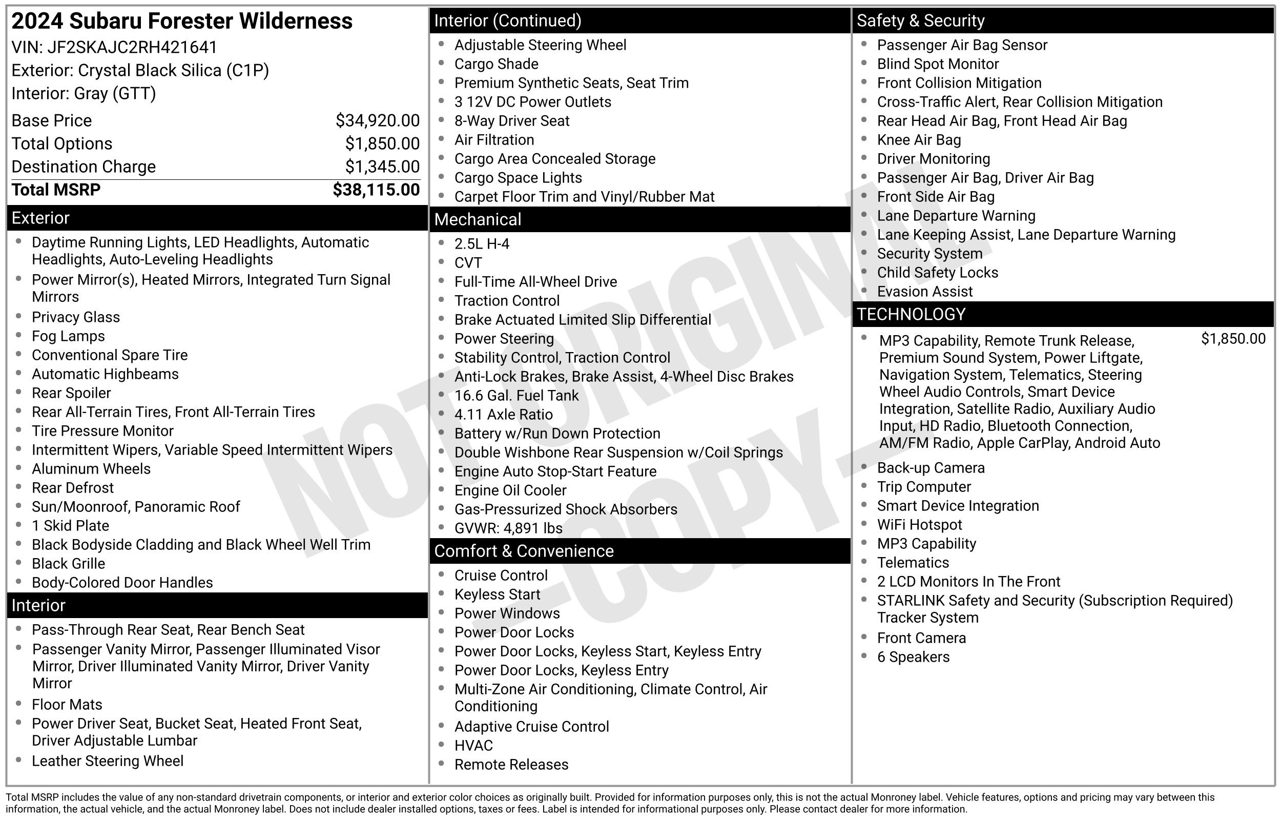 Used 2024 Subaru Forester Wilderness AWD/4WD image 2
