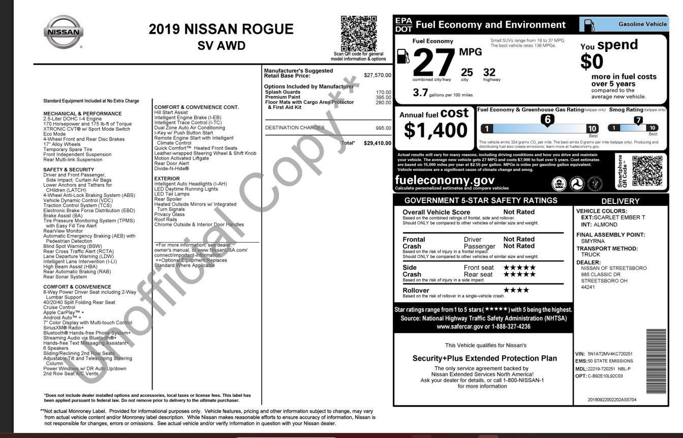 Used 2019 Nissan Rogue SV image 4