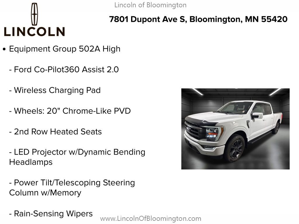 Used 2023 Ford F150 Lariat w/ Equipment Group 502A High image 9