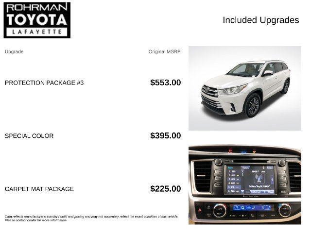 Used 2017 Toyota Highlander XLE w/ Protection Package #3 AWD/4WD image 4