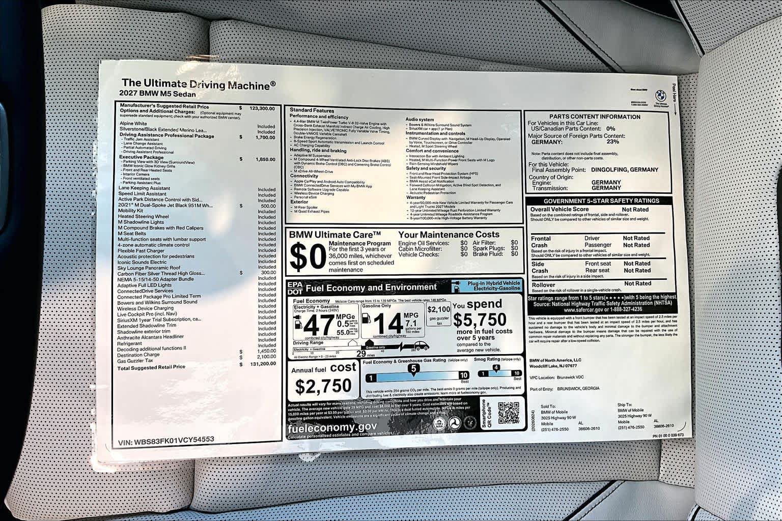 New 2027 BMW M5 w/ Executive Package AWD/4WD image 20
